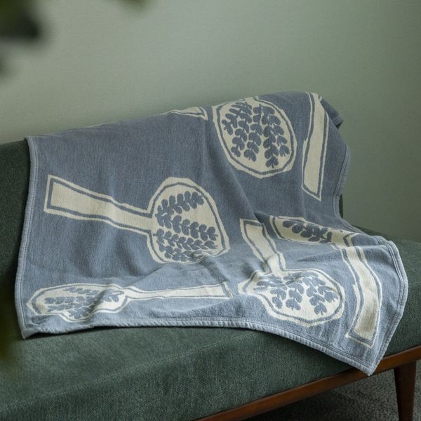 KLIPPAN/mina perhonen シュニールコットン ハーフブランケット FOREST