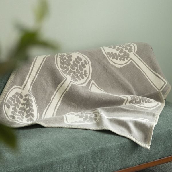 KLIPPAN/mina perhonen シュニールコットン ハーフブランケット FOREST