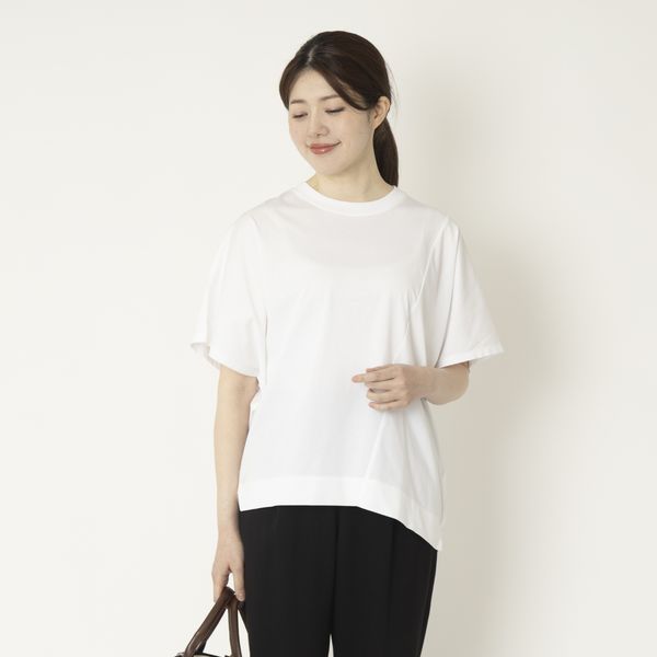 Kilka×assiette涼しくてすっきり見えが叶うアシンメトリーカットソー