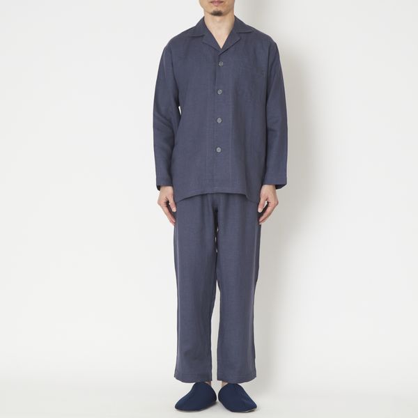 LINEN & BASIC/リネンパジャマ メンズ -優れた吸放湿性で汗をかいても