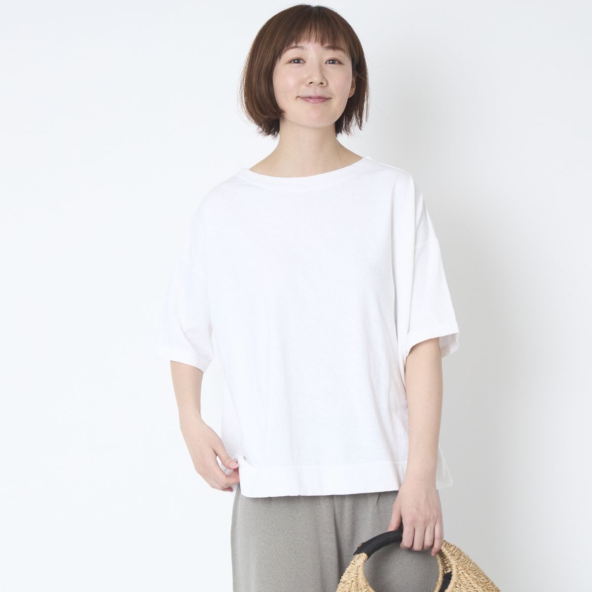 DAYS/5分袖ボートネックプルオーバー -大人女性の審美眼をクリアする5 