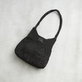 Swaraj/手編みのメタリックマクラメOVAL TOTE