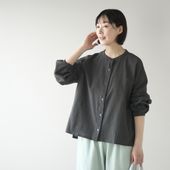 スタイルストアの高島ちぢみ 袖丈調整できる長袖ブラウス