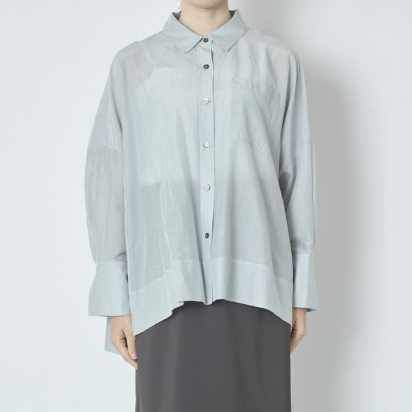 DRESS HERSELF/コットンシルクドルマンシャツ -シアー感が着こなしを