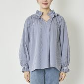 denicher/ネックフリルブラウス