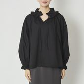 denicher/ネックフリルブラウス