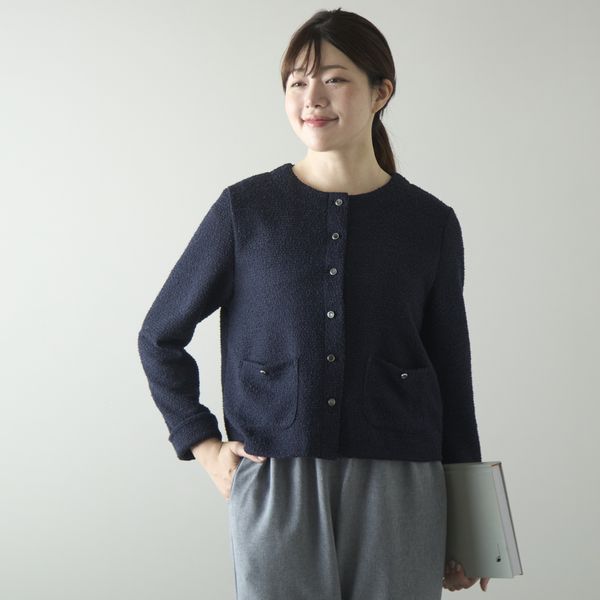 Kilka/ジャケット見えするツイードライクカーディガン
