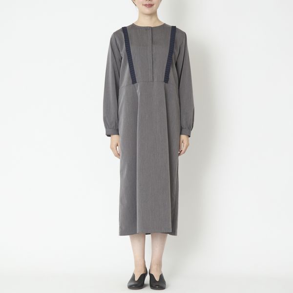 DOVERS/TRツイルタックフリルワンピース -法事や子供の学校行事