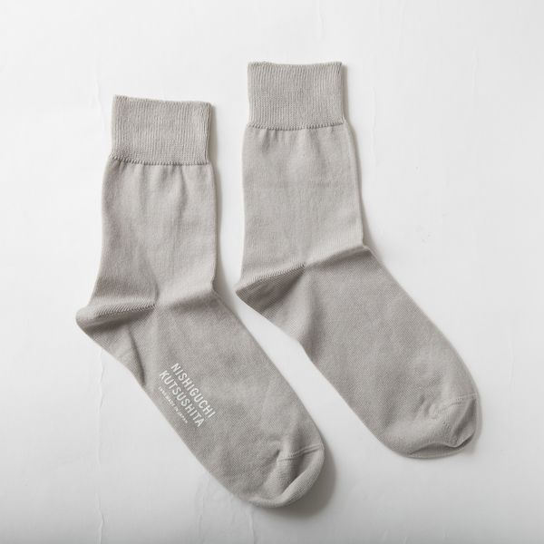 NISHIGUCHI KUTSUSHITA/エジプトコットンプレーンソックス