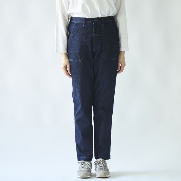 Brocante/D.M.Gハイストレッチデニムレグレットベーカーパンツ -デニム
