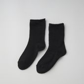 くらしきぬ/シルク&ウール パイル先丸靴下