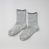 くらしきぬ/シルク&ウール パイル先丸靴下