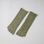 くらしきぬ/シルク&ウール パイル5本指靴下