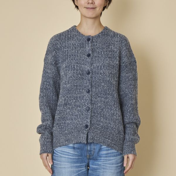 美品 IKKUNA スズキタカユキ ウール ヤク ニット カーディガン ゆったり SAIFUKU/畦編みゆったりカーディガン -ざっくりゆったりの畦編み