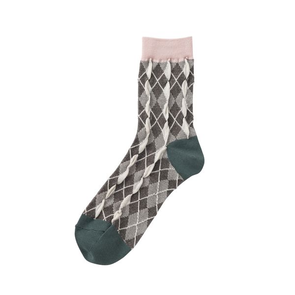 TRICOTE/BUMPY ARGYLE SOCKS -シックな装いのワンポイントになる柄