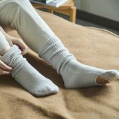 LOOM＆SPOOL/メリノウールオープンソックス 就寝用