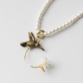 laneii/ブラスモチーフ×クリスタルパール2wayネックレス