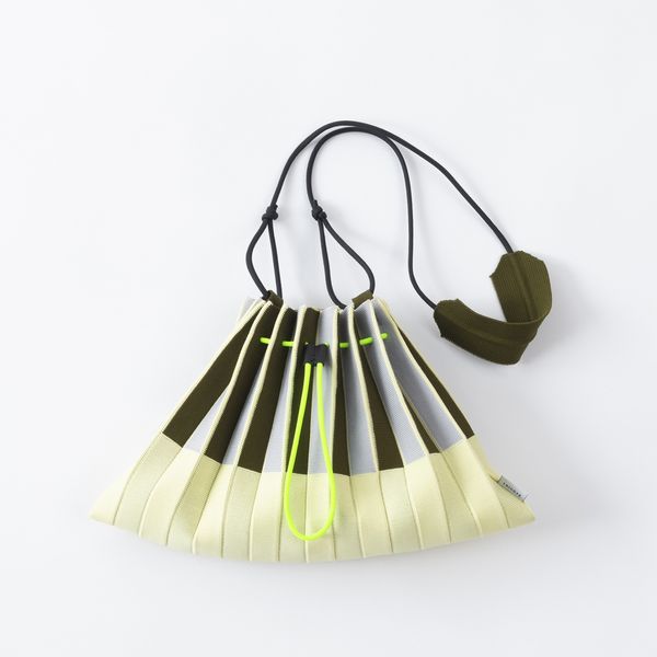 TRICOTE/STRIPED PLEATS MINI BAG