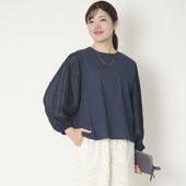 denicher/ドッキングプリーツスリーブブラウス