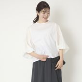 denicher/ドッキングプリーツスリーブブラウス