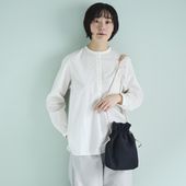 trois temps/リボン織の巾着ポシェット