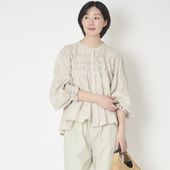 ubasoku/ウェーブピンタックブラウス