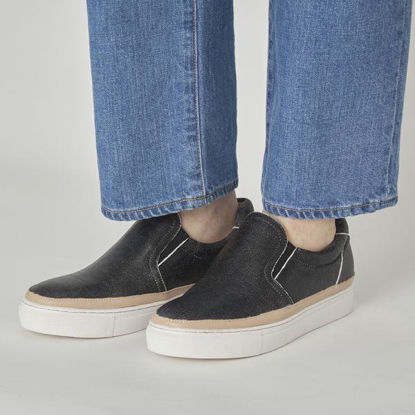 SAYA/本革インヒールスリッポン