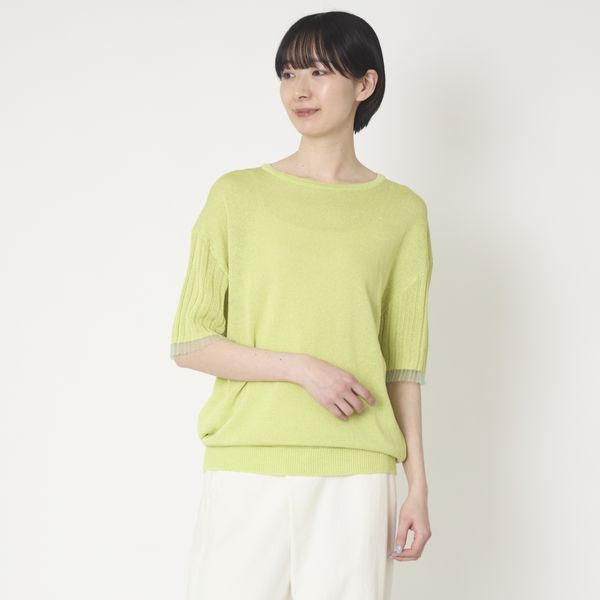 SAIFUKU/袖口が透けて涼やか麻プルオーバー