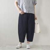 caqu/FS-linen barrel pants
