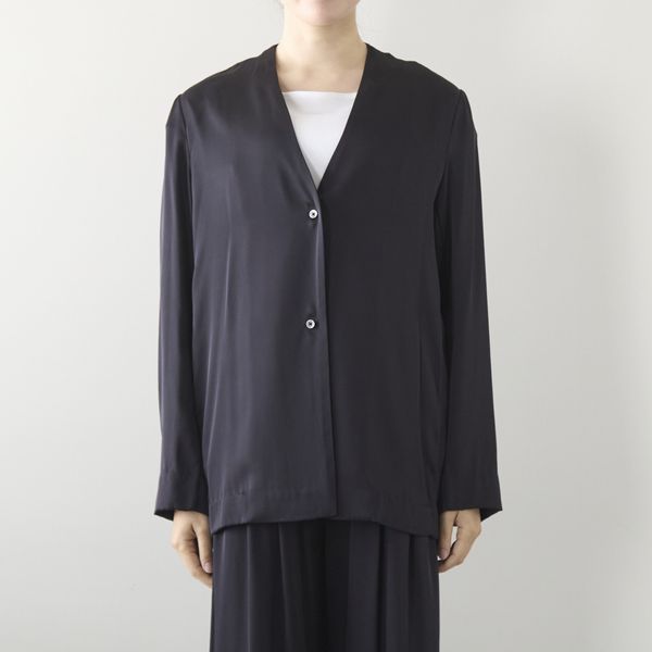 DRESS HERSELF/シルクサテンシャツジャケット