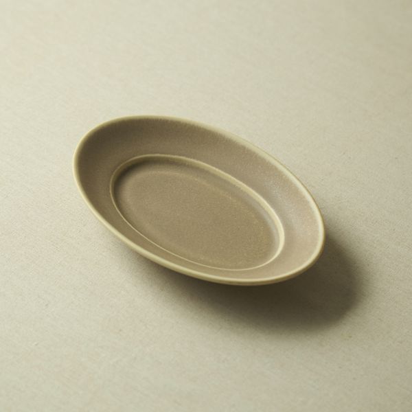 miyama./cadre oval 17cm プラター -シンプルだけど味のある、和洋中を
