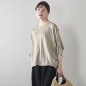 Kilka/風を通してひんやり涼しいリネンジャージードルマンカットソー