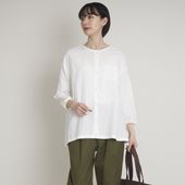 motone/ノーカラーシャツ2nd 9分袖