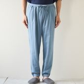 伸びるコットンガーゼのパジャマ兼ルームウェア 接触冷感パンツ メンズ