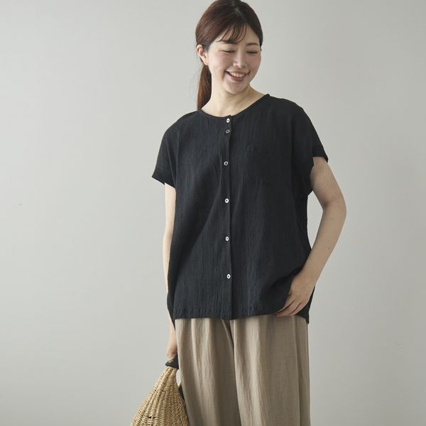 motone/レディスノーカラーシャツ 2nd ノースリーブ