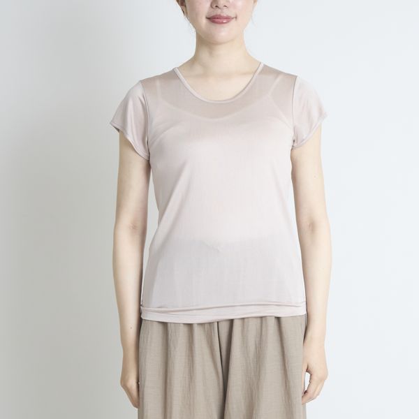 MALYNE SILK/正絹シルク100%インナー　フレンチスリーブ