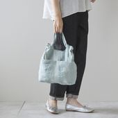 charm/リネンシャーリングバッグ　M