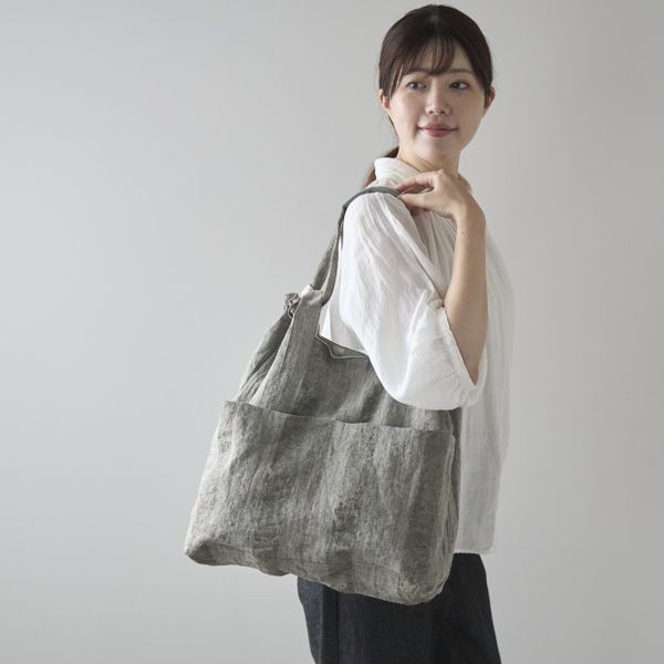charm/リネンシャーリングバッグ　XL