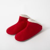 ABE HOME SHOES/帆布のボアルームシューズ