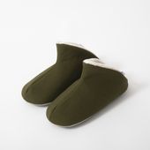 ABE HOME SHOES/帆布のボアルームシューズ