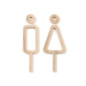 MOHEIM/RESTROOM SIGN 2pcs wood