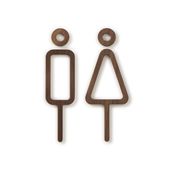 MOHEIM/RESTROOM SIGN 2pcs wood