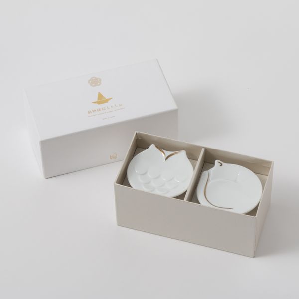 プロフ必読・Ｇ-1.0【縁起物】　女性置物 WDH/動物縁起もりしお セット -岐阜県瑞浪市の陶磁器職人が作る