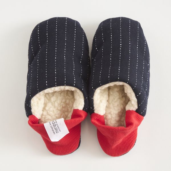 merippa/ループストライプ×ビックボア -スリッパと靴下のいいとこどり