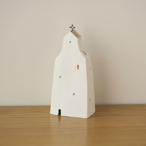 h.u.g/灯りのオブジェ church （L） -金彩のアクセントが光る、手作り