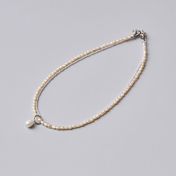 STELLA CIFFON/ビーズ×淡水パール3wayネックレス