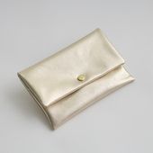 Neutral Gray/ハスキーロングウォレット　メタリックレザー