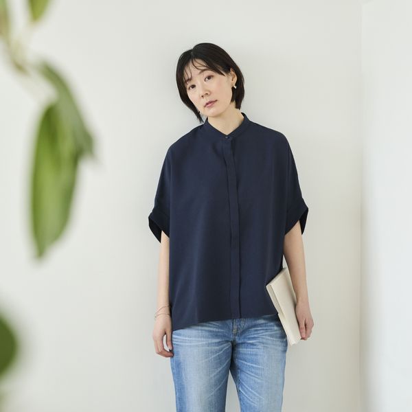 Kilka/蒸れ知らずですぐ乾くきれいめ比翼ブラウス