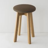 utatane/ボタンスツール　ロータイプ　布張り