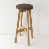 utatane/ボタンスツール　ハイタイプ　布張り